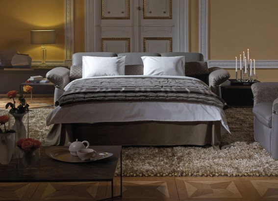 Elegantní rozkládací sedací souprava